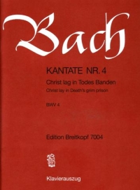 Bach Cantata Bwv 4 Christ Lag In Todesbanden V/sc Sheet Music Songbook