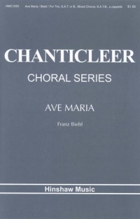 Ave Maria Biebl Trio  Satb Sheet Music Songbook