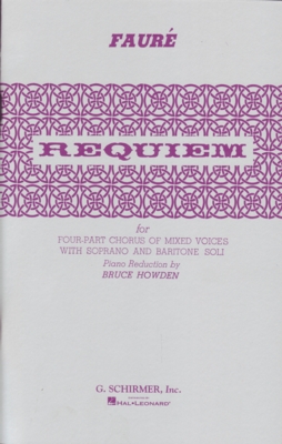 Faure Requiem Howden Satb Vocal Score Sheet Music Songbook
