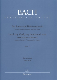 Bach Cantata Bwv 21 Ich Hatt Viel Vocal Score Sheet Music Songbook
