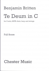 Britten Te Deum In C Satb/orchestra Score Sheet Music Songbook