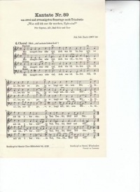 Bach Cantata No 89 Was Soll Ich Aus Choral Score Sheet Music Songbook