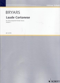 Bryars Laude Cortonese Vol 1 Score Italian Female Sheet Music Songbook