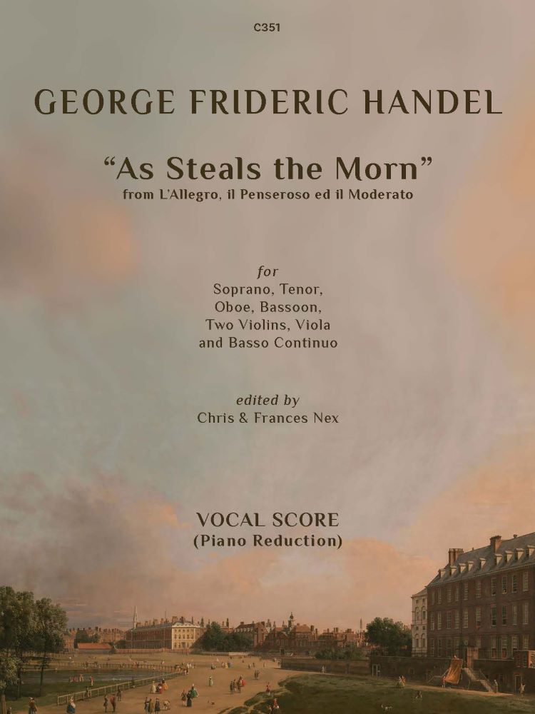 Handel As Steals The Morn Vocal Score Sheet Music Songbook