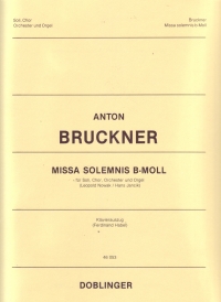 Bruckner Missa Solemnis B Minor Vocal Score Sheet Music Songbook