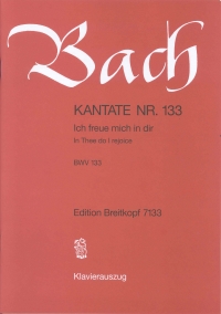 Bach Cantata Bwv 133 In Thee Do I Rejoice Sheet Music Songbook