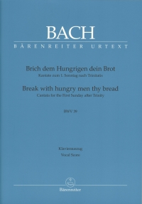 Bach Cantata No39 Brich Dem Hungrigen Dein Brot Sheet Music Songbook
