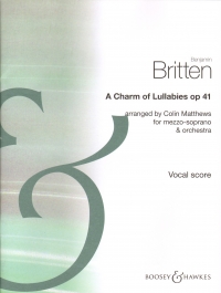 Britten A Charm Of Lullabies Vocal Piano Score Sheet Music Songbook