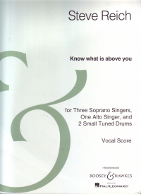 Reich Know What Is Above You Vocal Score Sheet Music Songbook