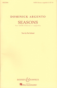 Argento Seasons Satb Chorus A Cappella Sheet Music Songbook