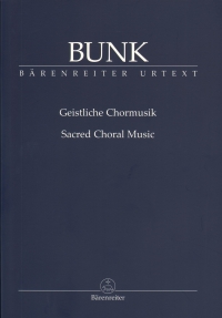 Bunk Sacred Choral Music Sheet Music Songbook