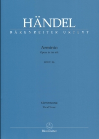 Handel Arminio Hwv36 Vocal Score Sheet Music Songbook