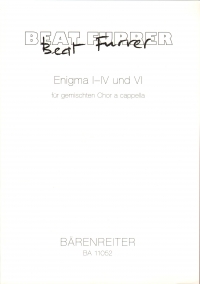 Furrer Enigma I-iv & Vi Mixed Chorus A Cappella Sheet Music Songbook