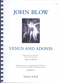 Blow Venus & Adonis Version 1 Performing Score Sheet Music Songbook