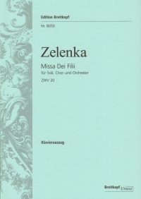 Zelenka Missa Dei Filii Zwv 20 Piano Vocal Score Sheet Music Songbook