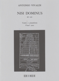 Vivaldi Nisi Dominus Rv 608 Vocal Score Sheet Music Songbook