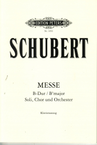 Schubert Mass No. 3 In Bb D324 Vocal Score Sheet Music Songbook