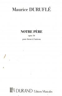 Durufle Notre Pere Choral Part Sheet Music Songbook