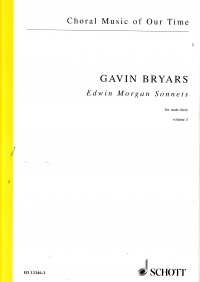 Bryars Edwin Morgan Sonnets Vol. 3 Male Choir Sheet Music Songbook