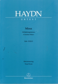 Haydn Mass In B-flat (creation Mass) Vocal Score Sheet Music Songbook