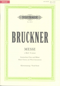 Bruckner Mass No.2 In E Minor (1882) Vocal Score Sheet Music Songbook