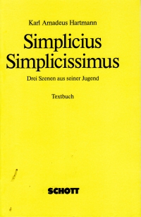 Hartmann Simplicius Simplicissimus Libretto Sheet Music Songbook