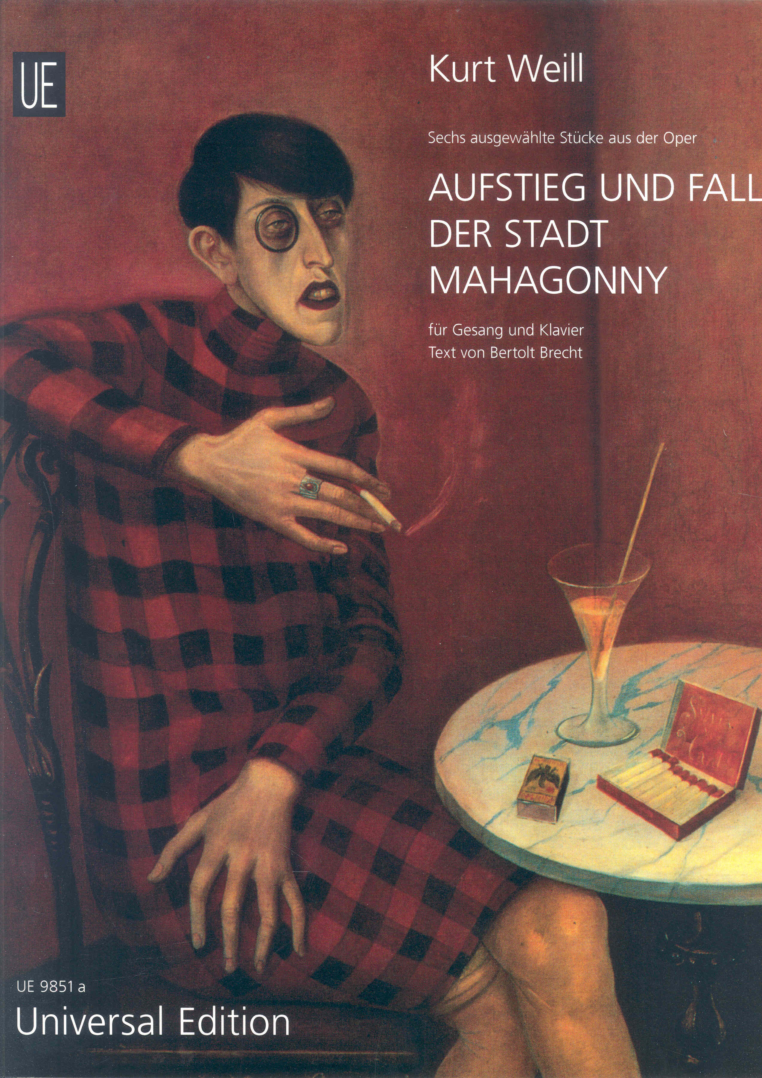 Weill 6 From Aufstieg Und Fall Der Stadt Mahagonny Sheet Music Songbook
