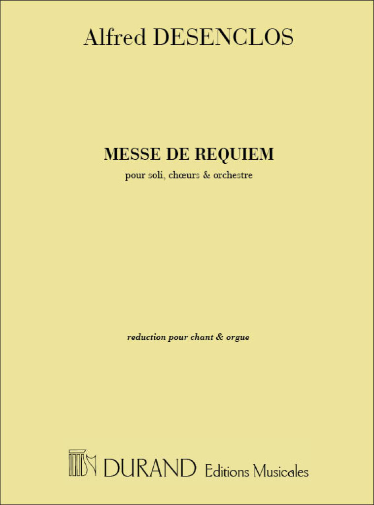 Desenclos Requiem (messe De Requiem) Vocal Score Sheet Music Songbook