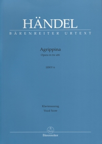 Handel Agrippina Hwv 6 Vocal Score Sheet Music Songbook