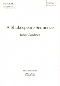 Gardner A Shakespeare Sequence Vocal Score Sheet Music Songbook