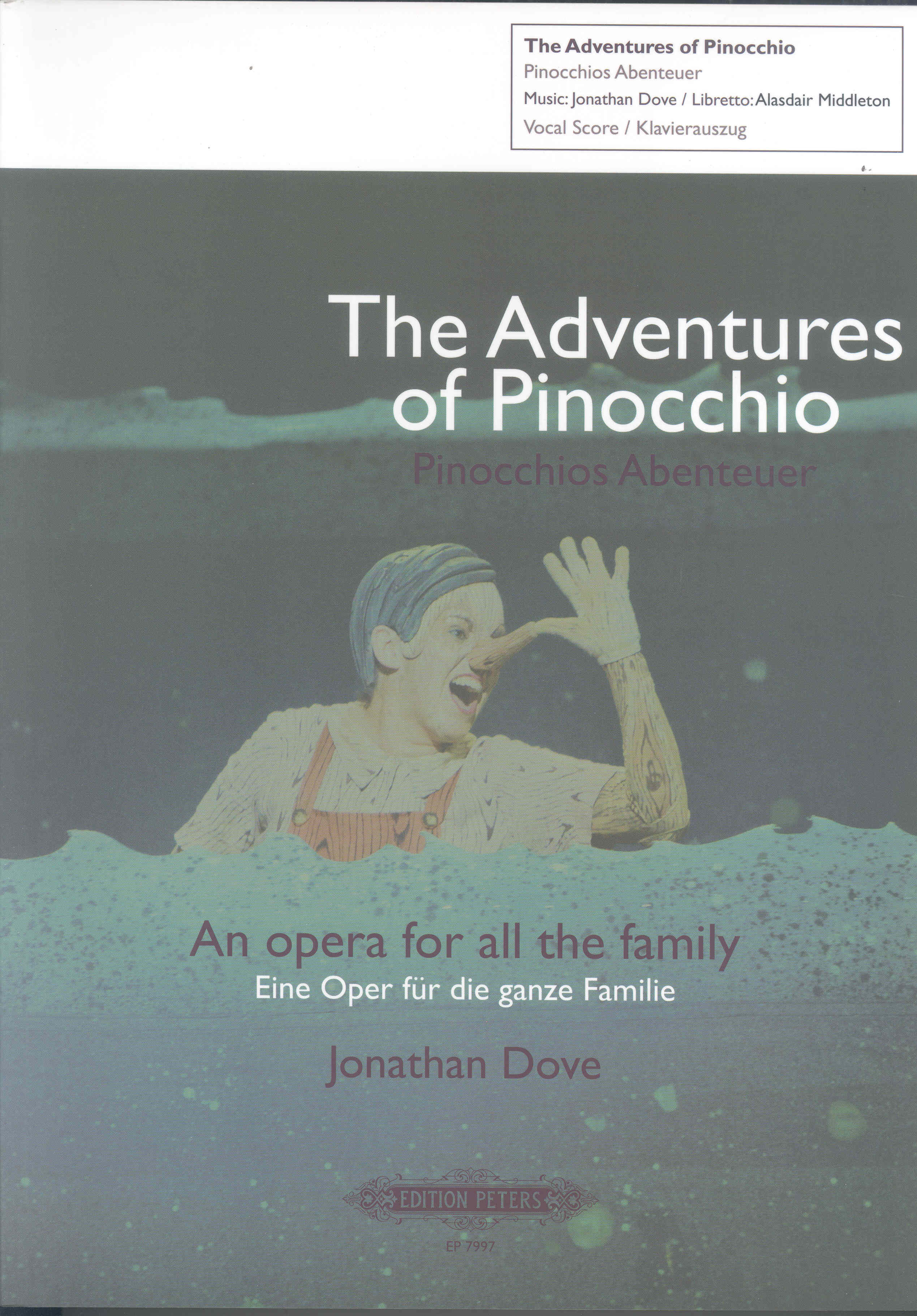 Dove The Adventures Of Pinocchio Vocal Score Sheet Music Songbook