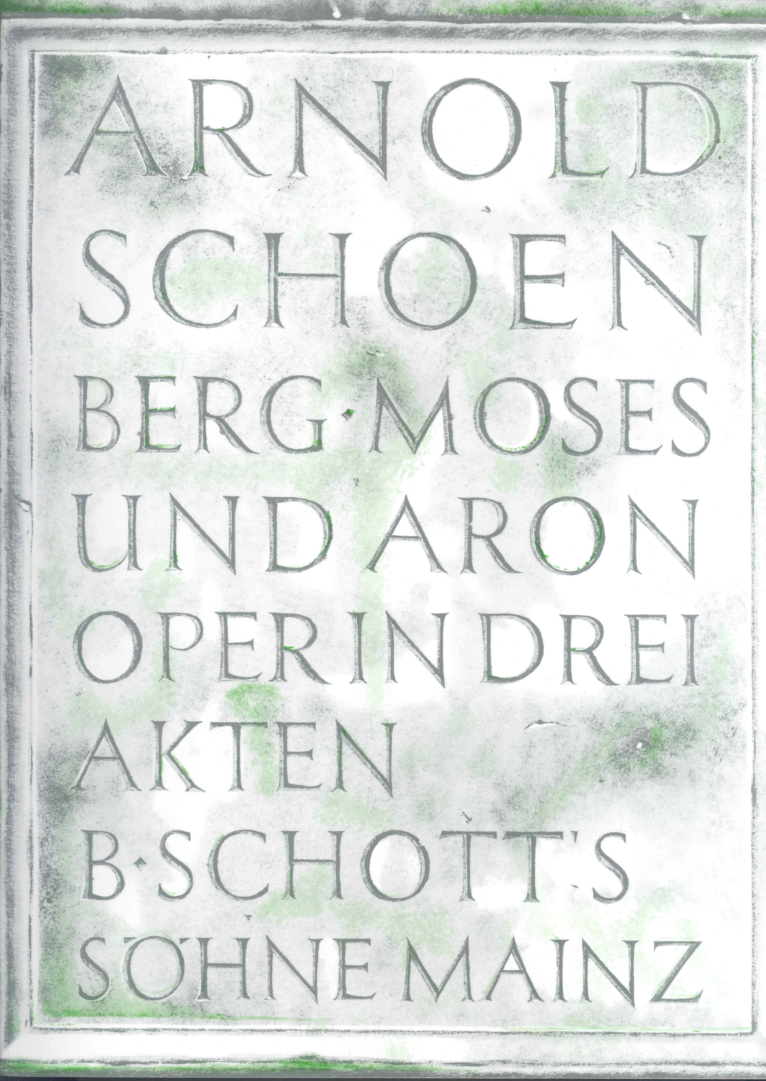 Schoenberg Moses Und Aron Vocal Score Sheet Music Songbook