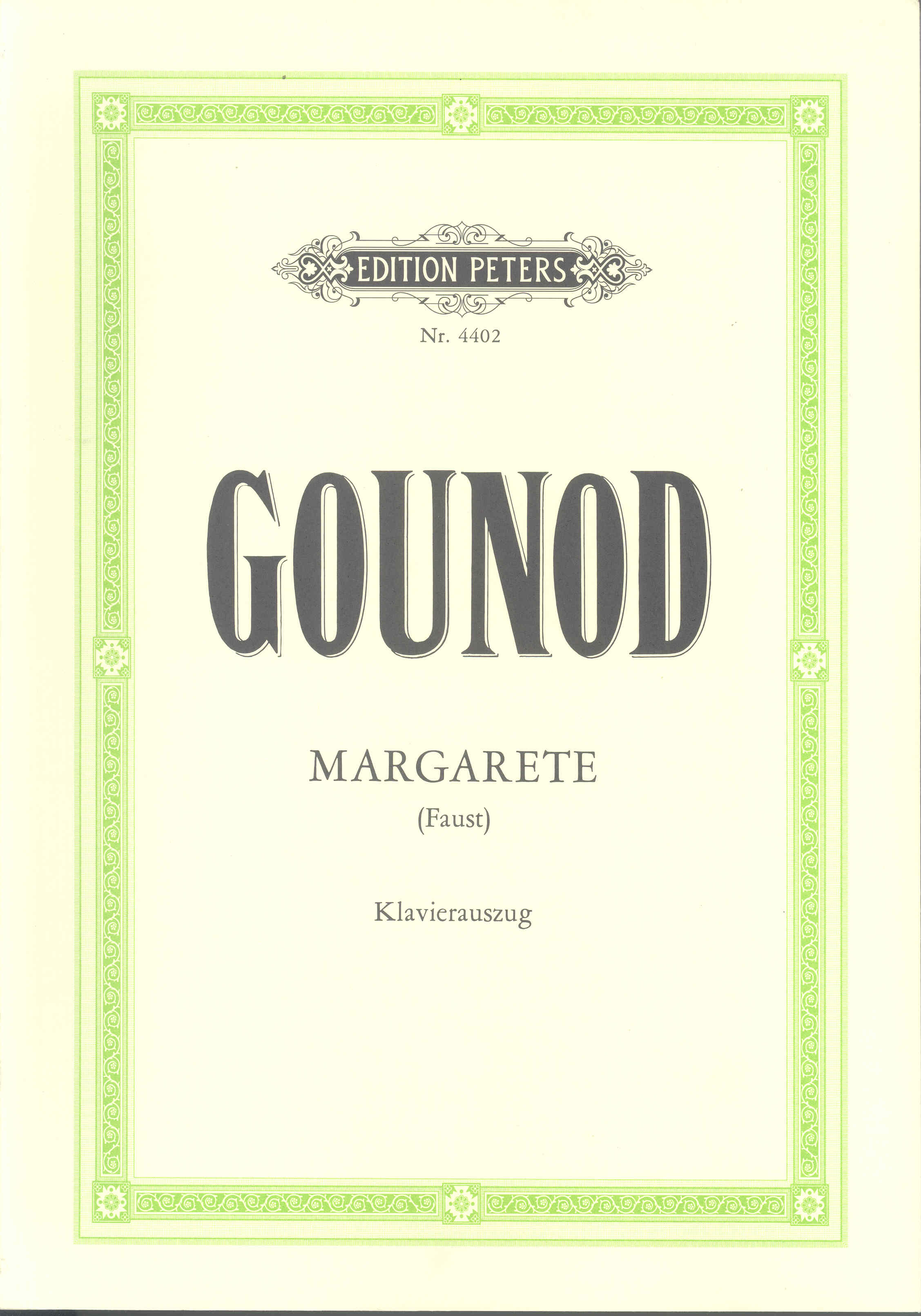 Gounod Faust French / German Vocal Score Sheet Music Songbook