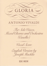 Vivaldi Gloria Rv 589 English Vocal Score Sheet Music Songbook
