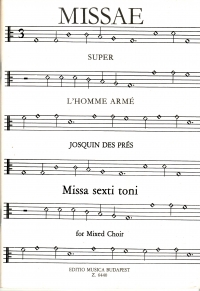 Des Prez Missa Lhomme Arme Ssaatb Vocal Score Sheet Music Songbook