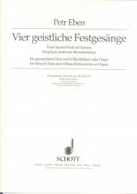 Eben 4 Geistliche Festgesange Choral Score Sheet Music Songbook