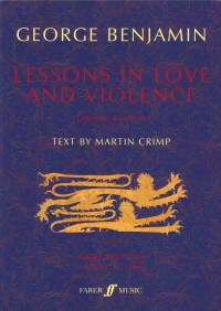 Benjamin Lessons In Love & Violence Opera Vocal Sc Sheet Music Songbook
