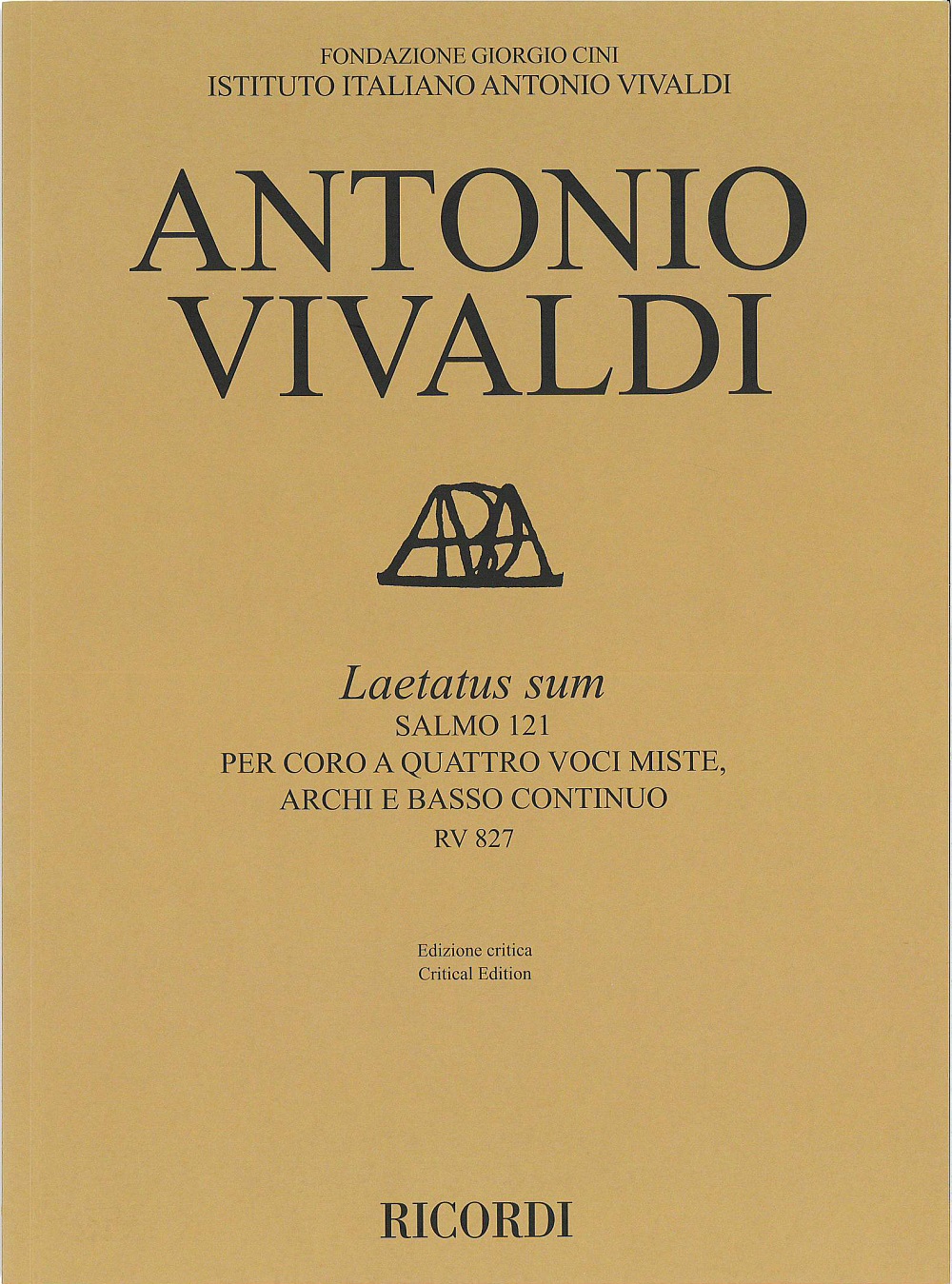 Vivaldi Laetatus Sum Rv 827 Sheet Music Songbook