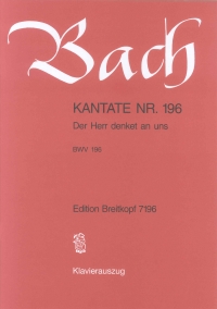 Bach Der Herr Denket An Uns Bwv 196 Vocal Score Sheet Music Songbook