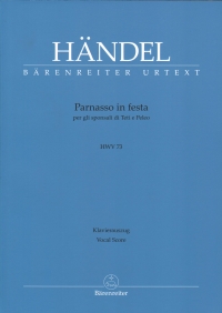 Handel Parnasso In Festa Hwv 73 Vocal Score Sheet Music Songbook