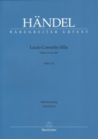 Handel Lucio Cornelio Silla Hwv10 Vocal Score Sheet Music Songbook