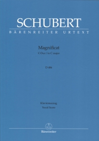 Schubert Magnificat C D486 Vocal Score Sheet Music Songbook