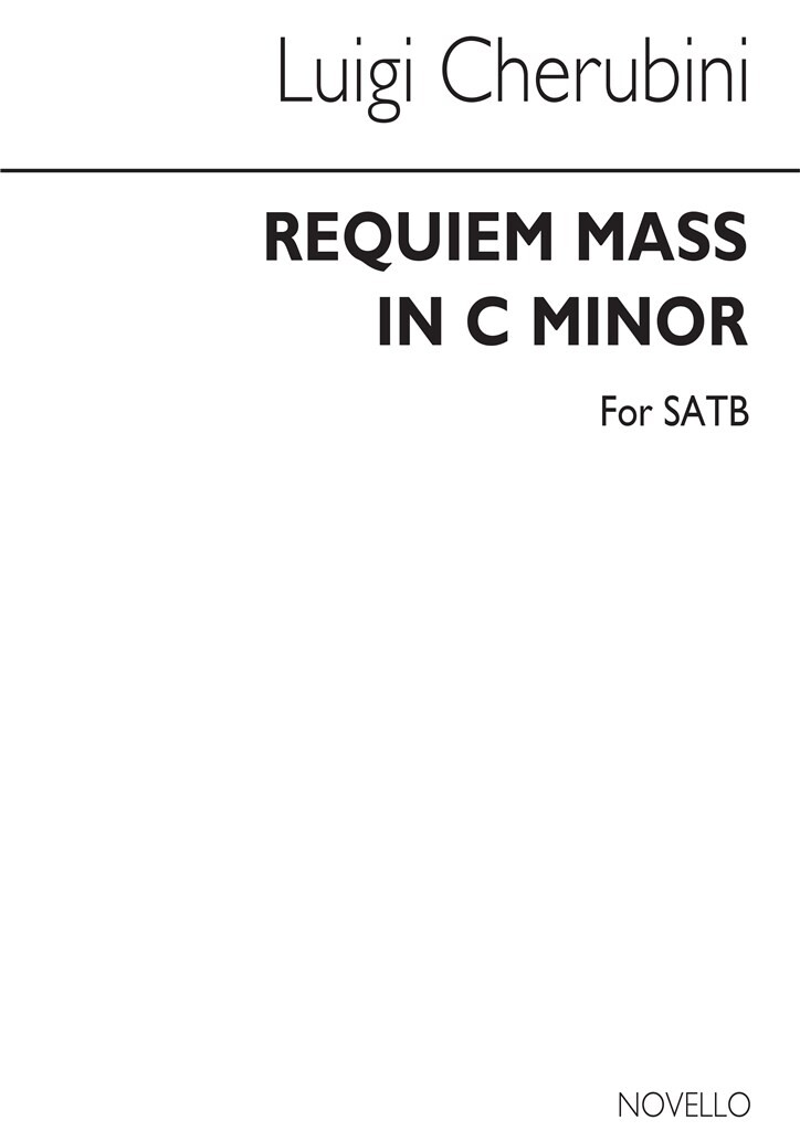 Cherubini Requiem Mass In C Minor Choral Score Sheet Music Songbook