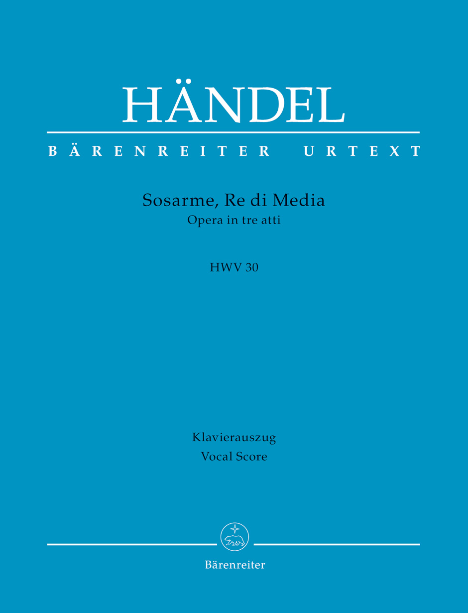 Handel Sosarme Re Di Media Hwv30 Vocal Score Sheet Music Songbook