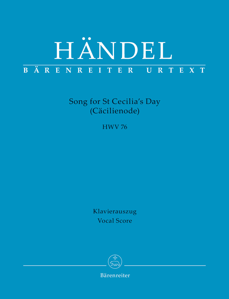 Handel Song For St Cecilias Day Hwv76 Vocal Score Sheet Music Songbook