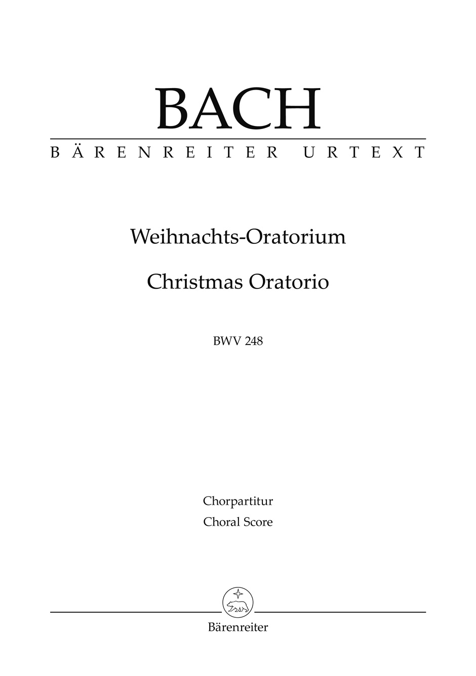 Bach Christmas Oratorio Bwv 248 Choral Score Sheet Music Songbook