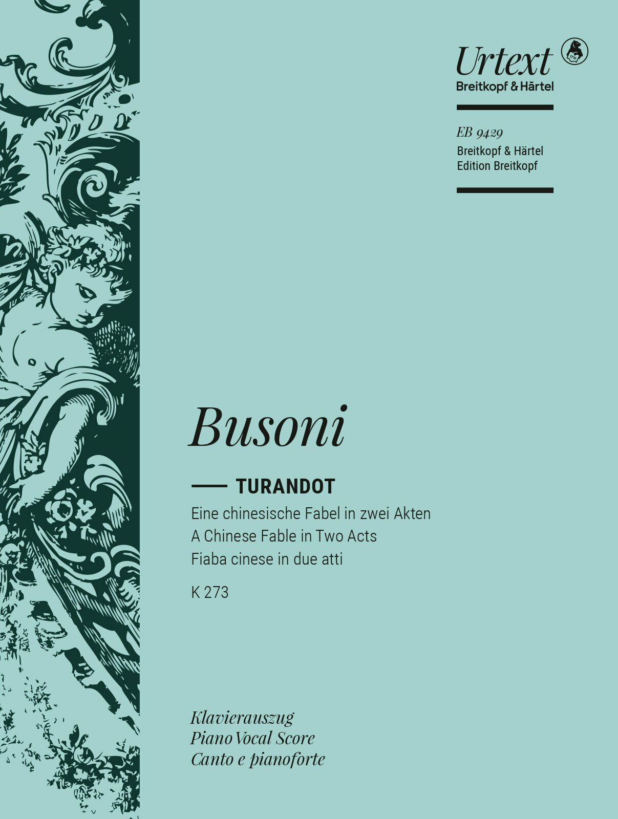 Busoni Turandot K273 Vocal Score Sheet Music Songbook