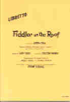 Fiddler On The Roof Libretto Sheet Music Songbook