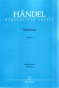 Handel Tamerlano Vocal Score Sheet Music Songbook