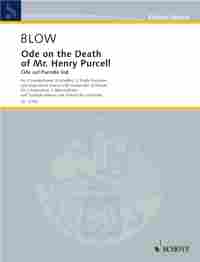 Blow Ode On The Death Of H Purcell Vocal Score Sheet Music Songbook